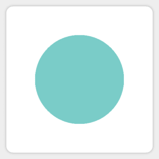 Turquoise polkadots on white Sticker